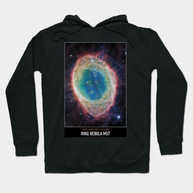 High Resolution Astronomy Ring Nebula M57 Hoodie by tiokvadrat